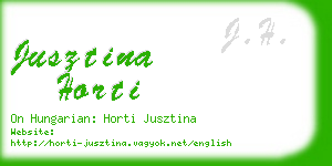 jusztina horti business card
